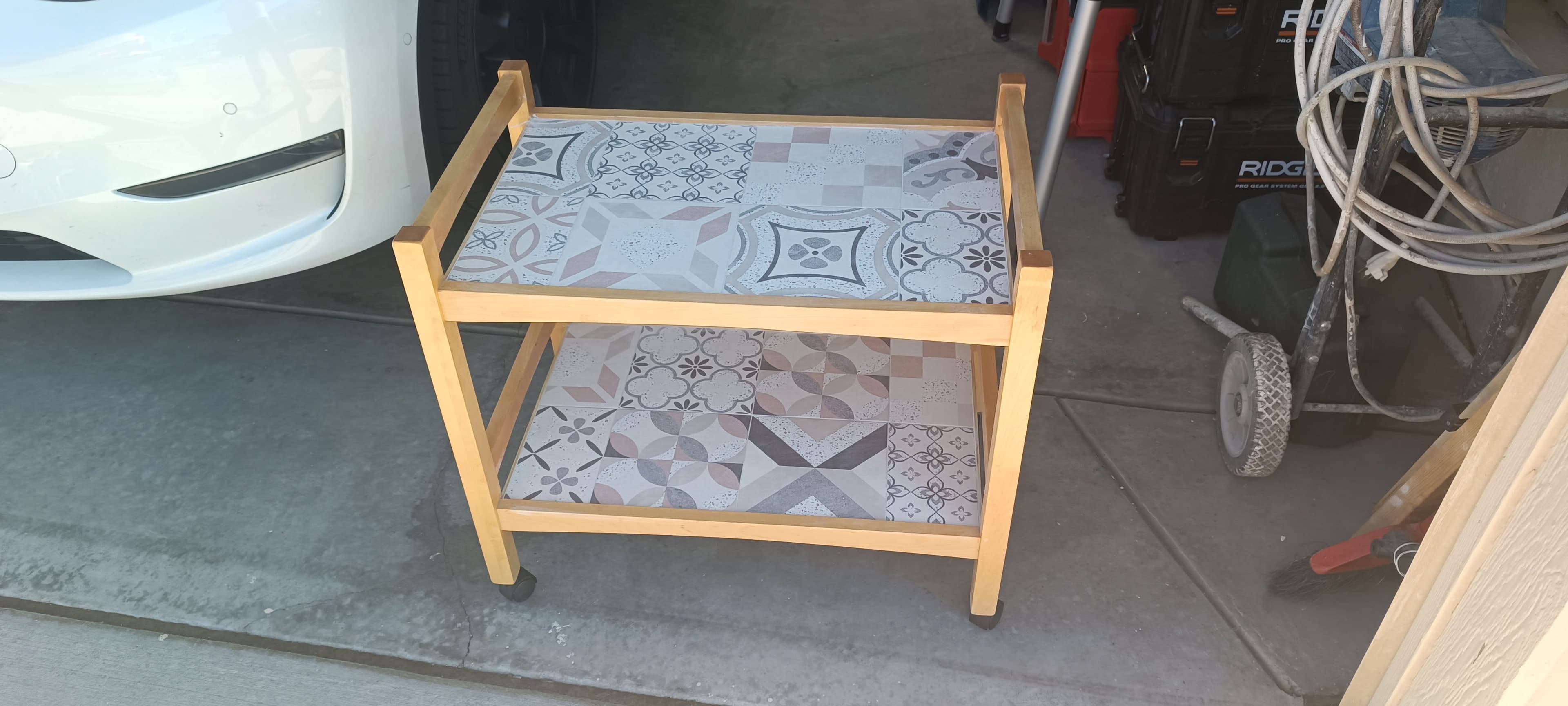 Custom tile table — project photo