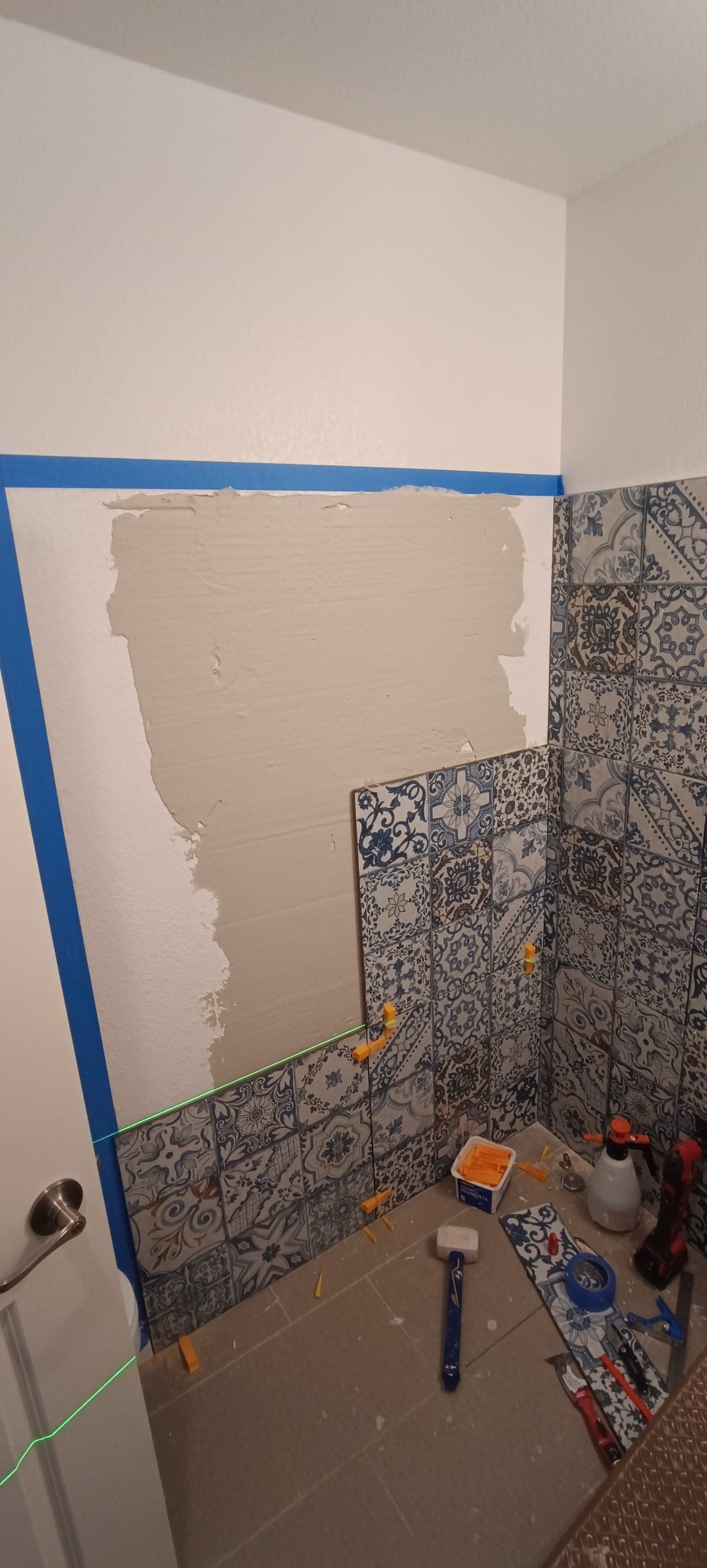 Tile walls installation — project photo