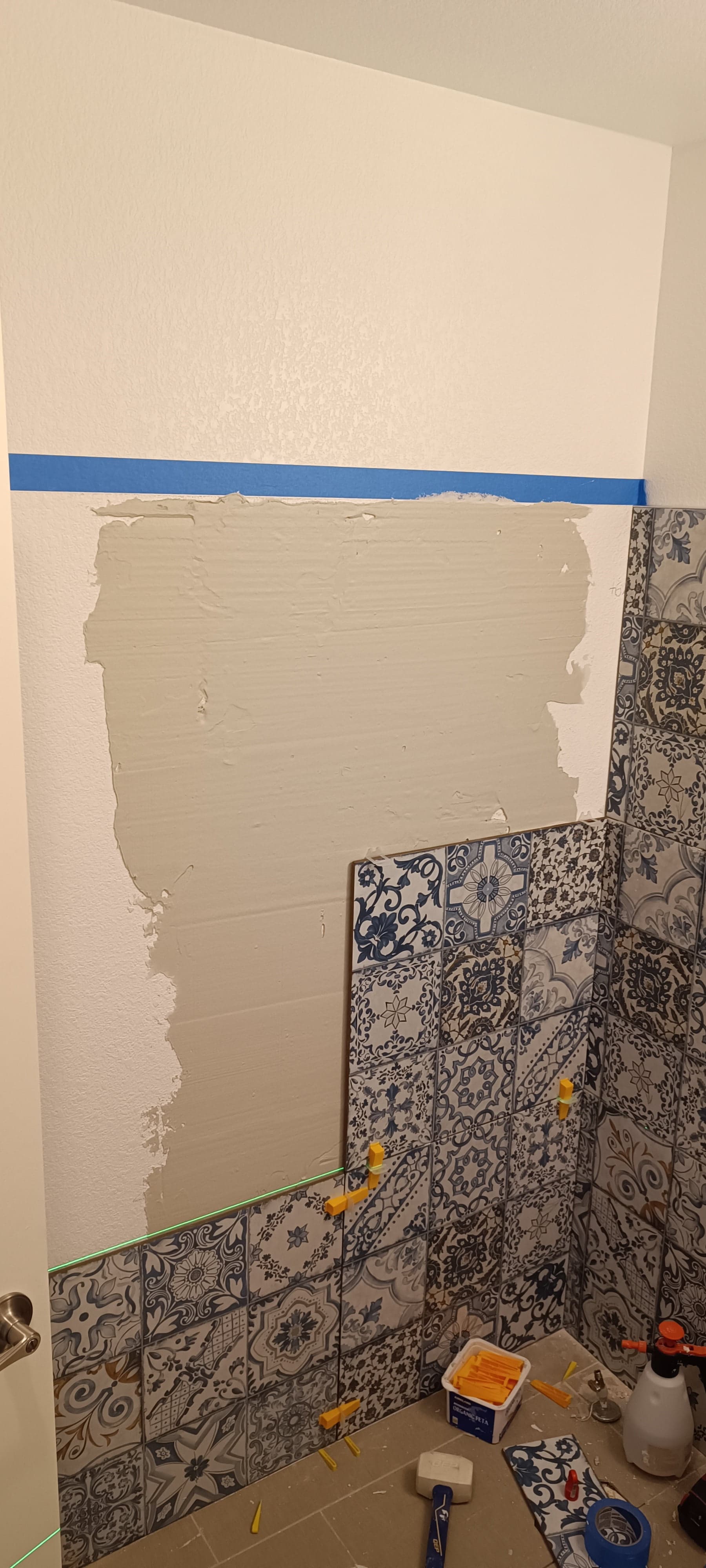 Tile walls installation — project photo