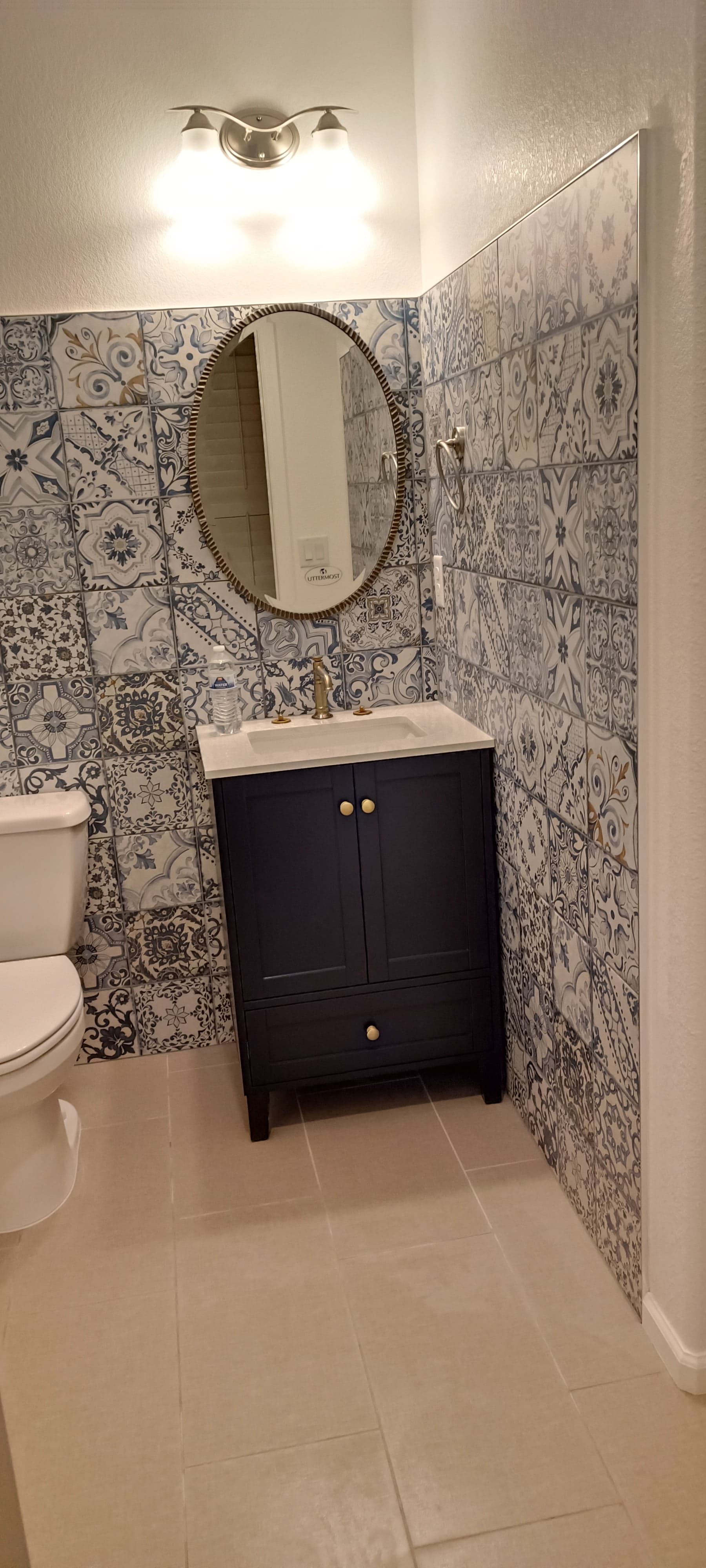 Tile walls installation — project photo