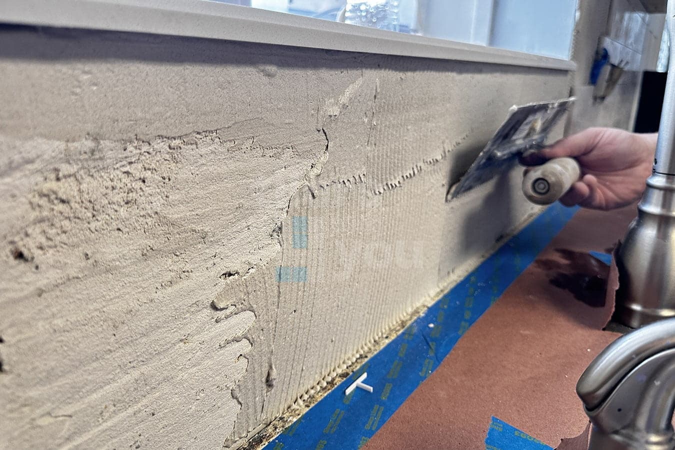 leveling walls kitchen backsplash