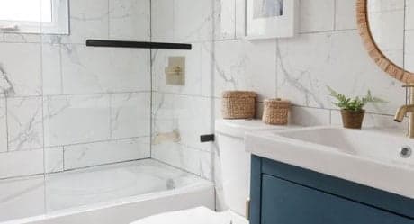 Bathroom tile work