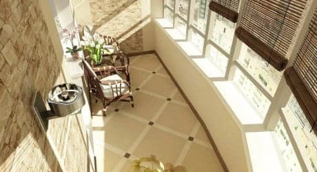 Balcony / Loggia tile work