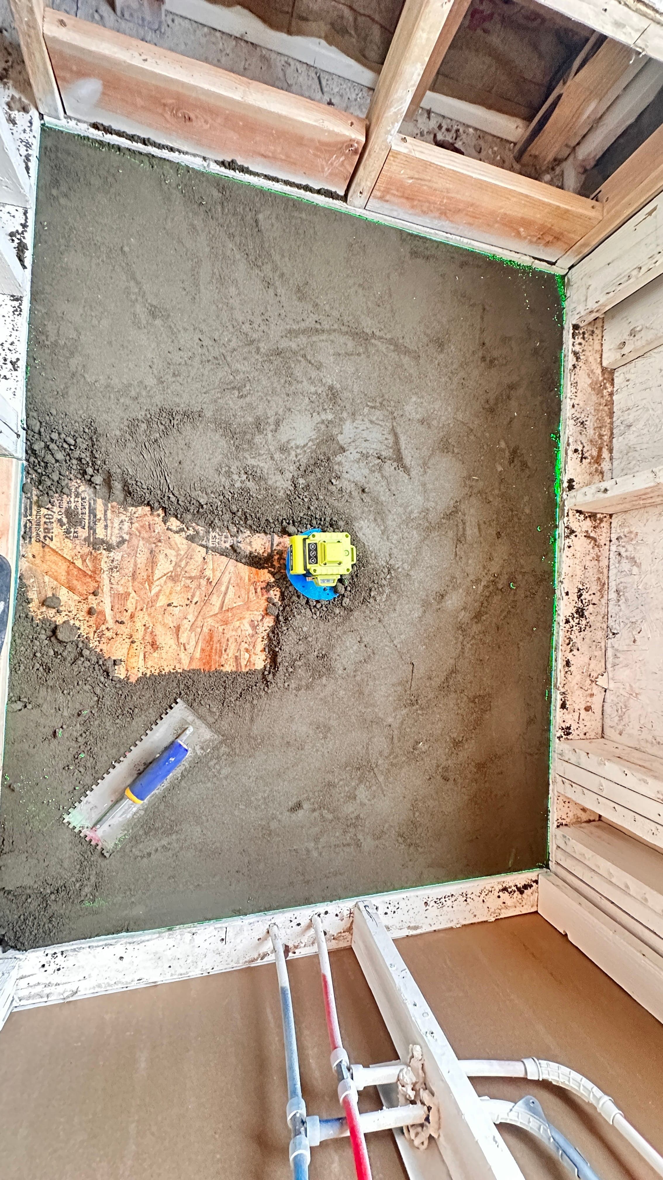 Slope shower installation — project photo